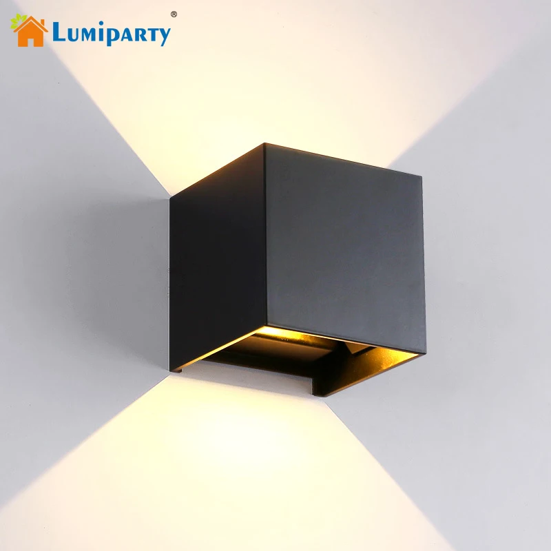

Lumiparty Wall Sconces 6W Wall Light Led outdoor Wall Sconce Night Light IP67 Surface Mounted Outdoor Aluminum Cube Lamp