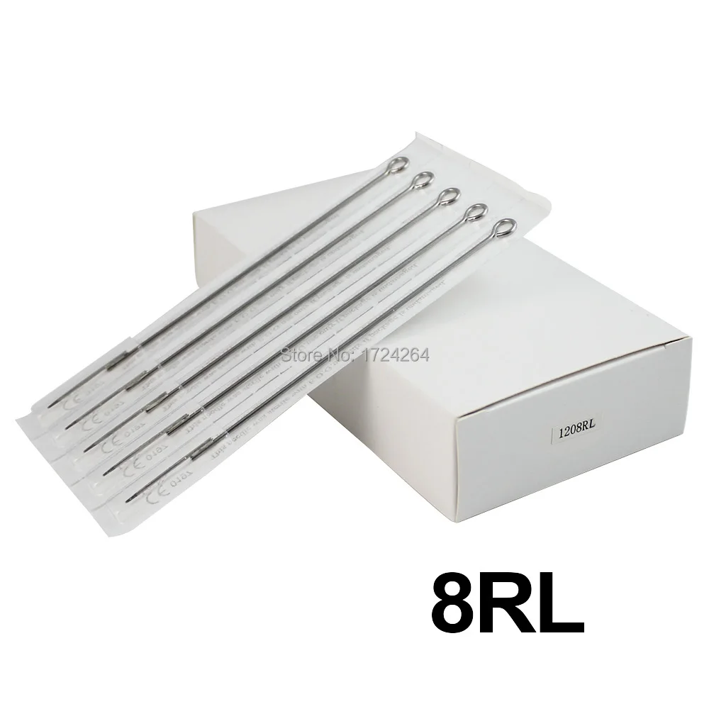 50Pcs 1208RL Tattoo Needles Disposable Round Liner Sterile Stainless