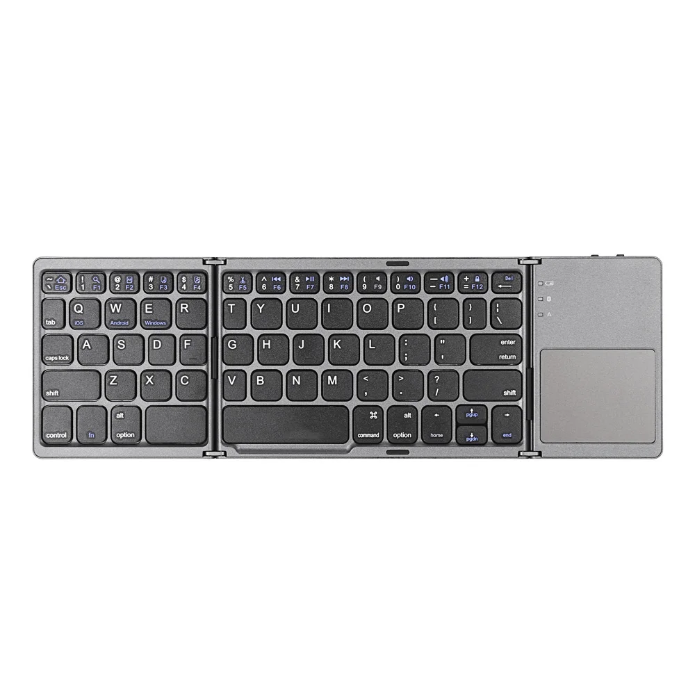 B033 Ultra Light Mini Bluetooth Pocket Folding Keyboard Touchpad with