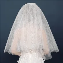 Velo Sposa винтажная пышная короткая свадебная фата Женская Локоть Длина широкая слоновая кость свадебная фата аксессуары Mariage