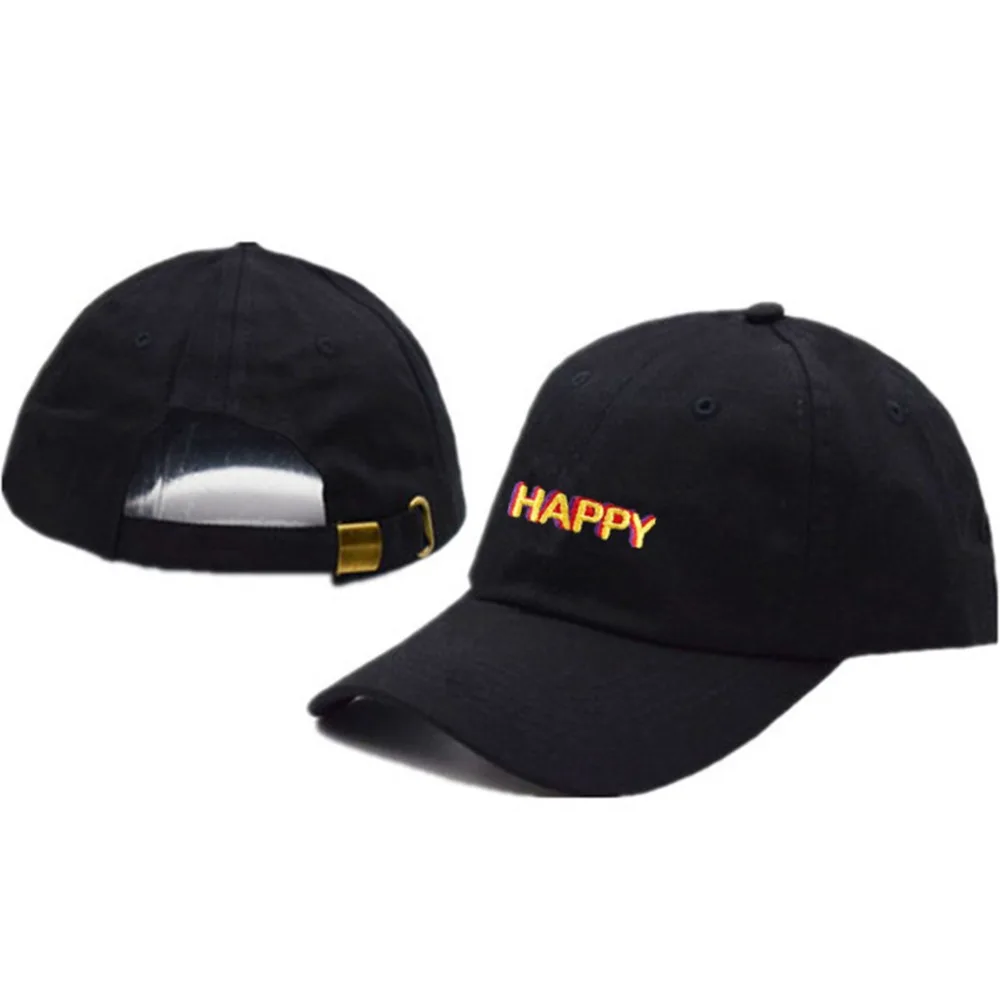 

2019 Fashion Baseball Caps For Women Men Trend Letter HAPPY Embroidery Hip Hop Cap Outdoor Young Couple Snapback Dad Hats