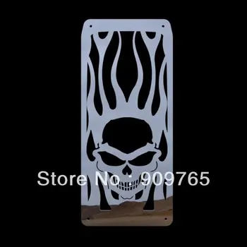 

Skull Flames Radiator Grille Cover Stainless For Honda Shadow Velorex VT 600 Steed VLX 400 600 All Years