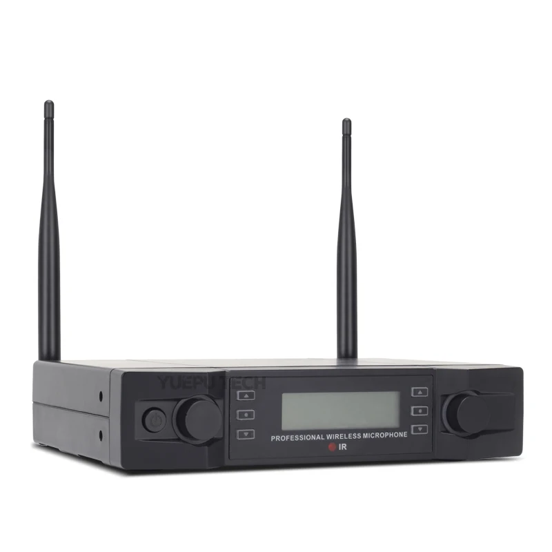  YUEPU RU-D210 UHF Professional Wireless Microphone System 2 Channel Handheld Karaoke Frequency Adju