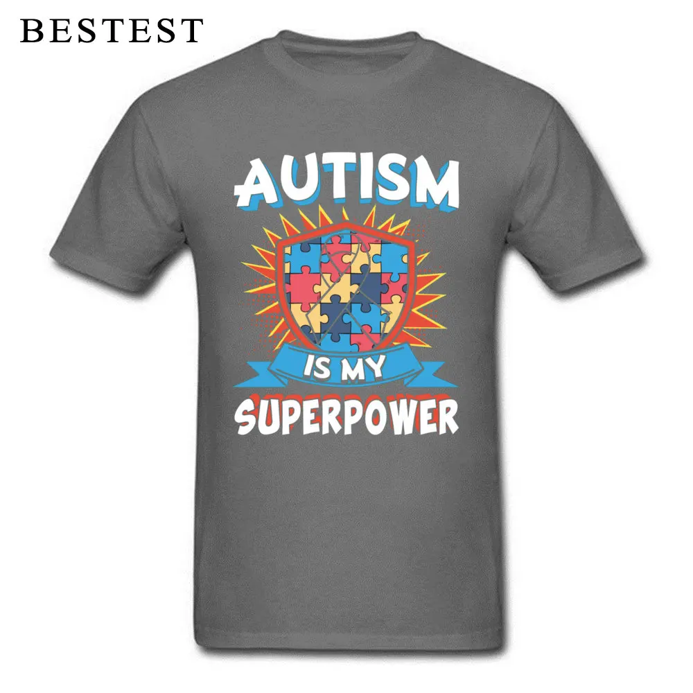 Short Sleeve Tops Shirt Round Collar 100% Cotton Men T Shirt Autism is My Superpower 13495 Casual Sweatshirts Designer Autism is My Superpower 13495 carbon