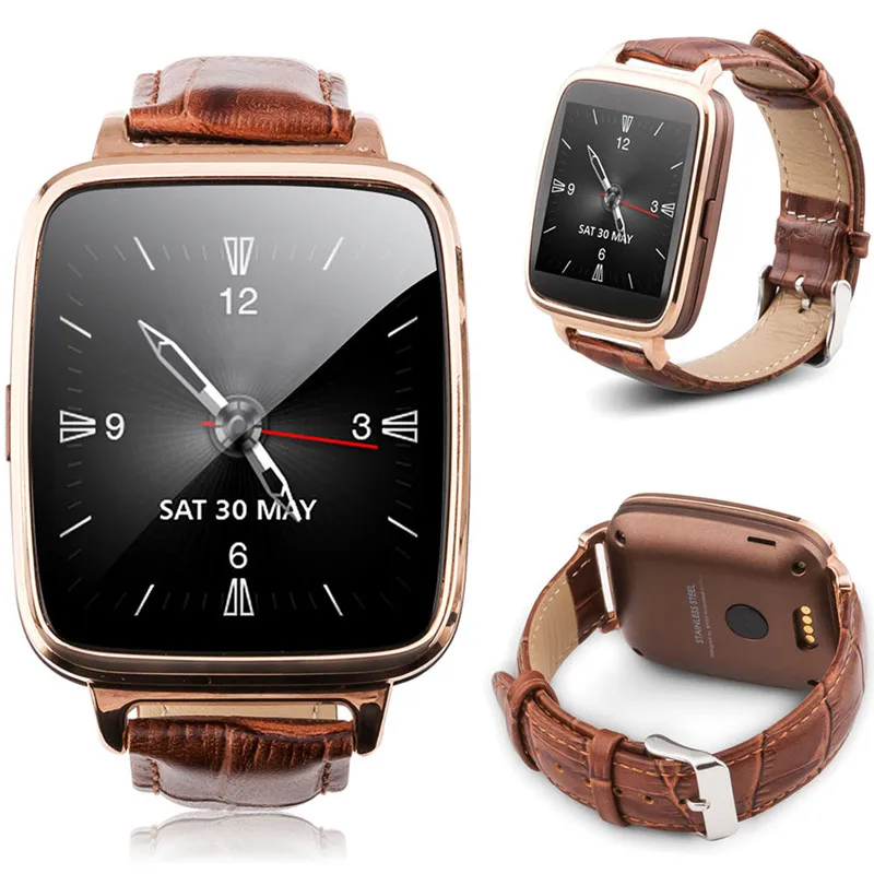 

New Smart Watch With Camera Bluetooth Smart Wrist Watch Phone MateLeather Starp Sync Call Music Pedomete Support Multi languages