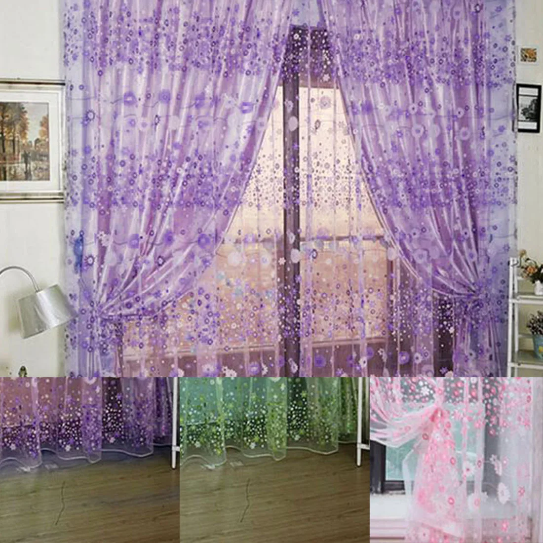 Jardín flor cortina las cortinas sombreado cortinas de tela para sala de estar rural estilo alta calidad