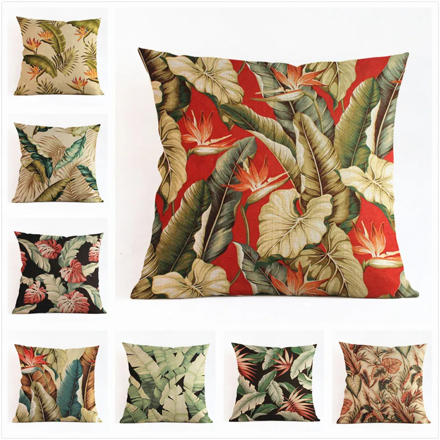 

Africa Tropical Plant Banana Leaf Throw Pillow Case Cushion Cover Sofa Decor sofa chair Wedding decoration for home present gfit