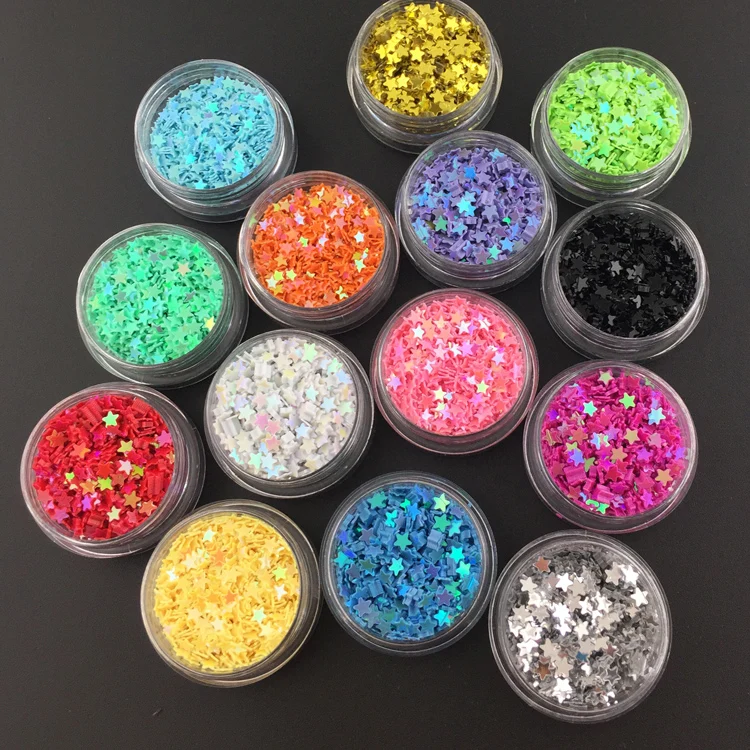 300gram mix color or you pick Star Sequin Confetti star Sprinkles Glitter Fake Toppings Micro