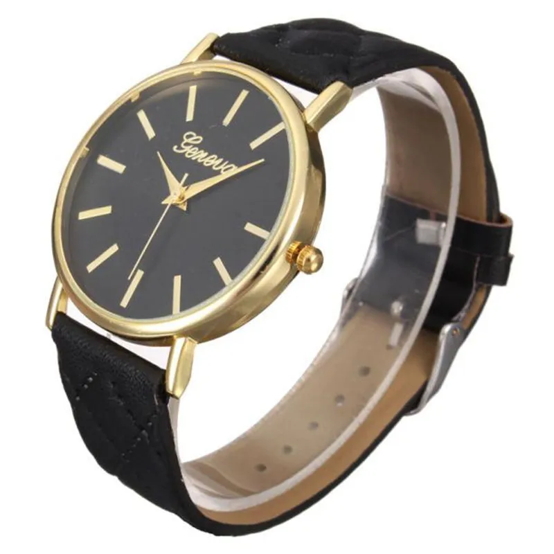 2016 Fashion Womens Watches Ladies Watch Belt Diagonal Checkered Plaid font b Tartan b font Table