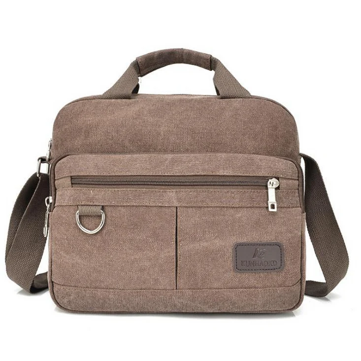  High Quality Men Shoulder Bag Fashion Canvas Multi-function Handbag Totes Vintage Male Travel Bags  - 32905739597