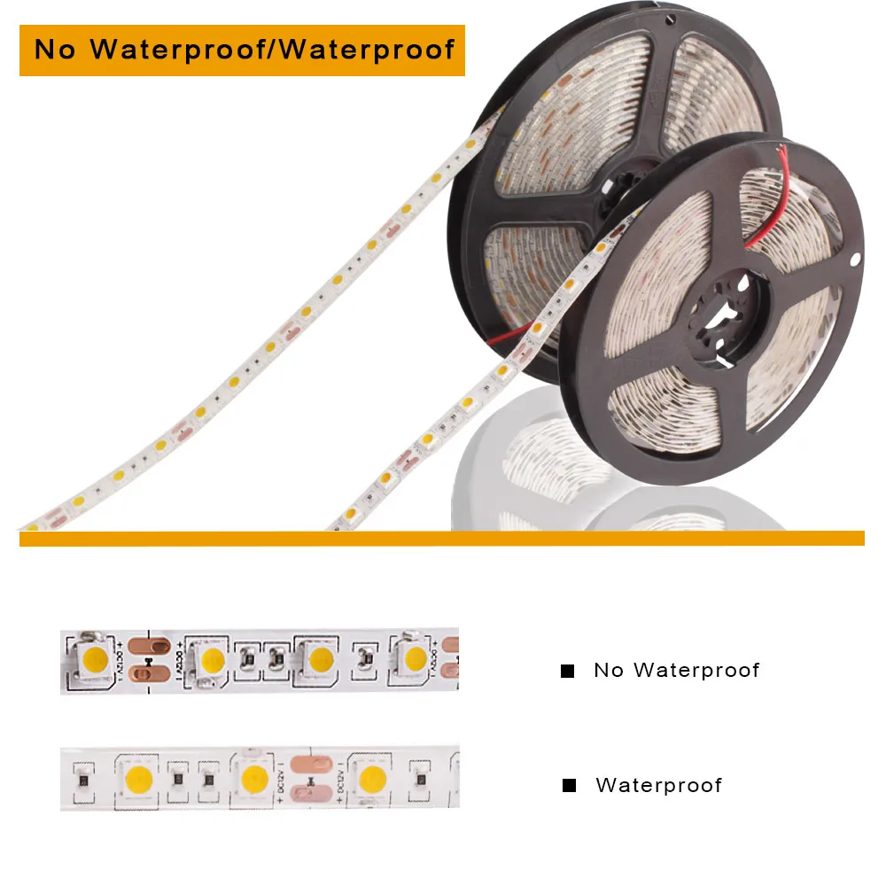 RGB Светодиодная лента 12 В 5050 Светодиодная лента Водонепроницаемая 220 В до 12 В 5 м 300 светодиодный RGB RGBW RGBWW Гибкая неоновая лента Fita Tira светодиодный светильник