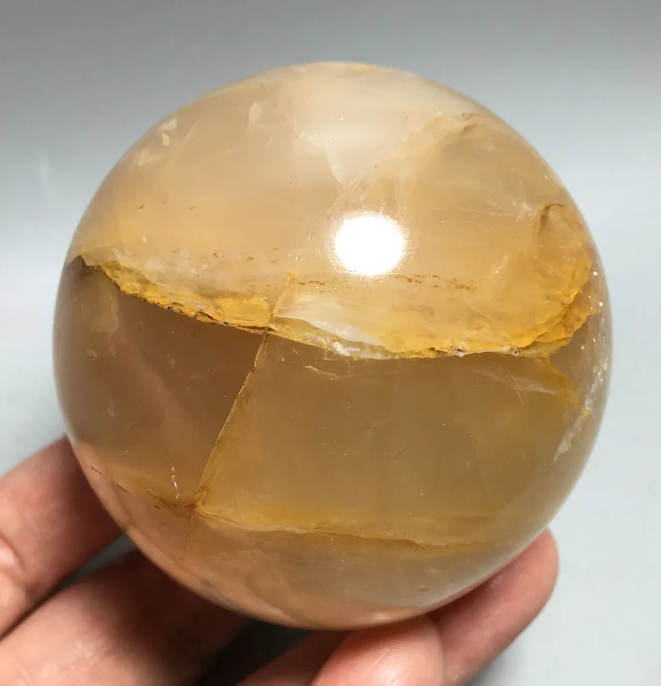 

547g+ Natural Ghost Crystal SPHERE BALL profile quartz crystal healing Specimens stones and crystals minerals Madagascar