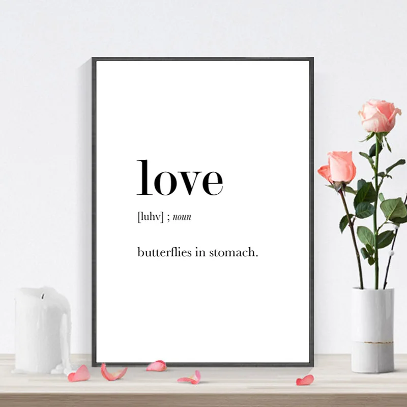 Impression Artistique Hd2113 Avec Analyse Des Mots Anglais Affiche Artistique Avec Amour Mere Pere Tante Oncle Aliexpress