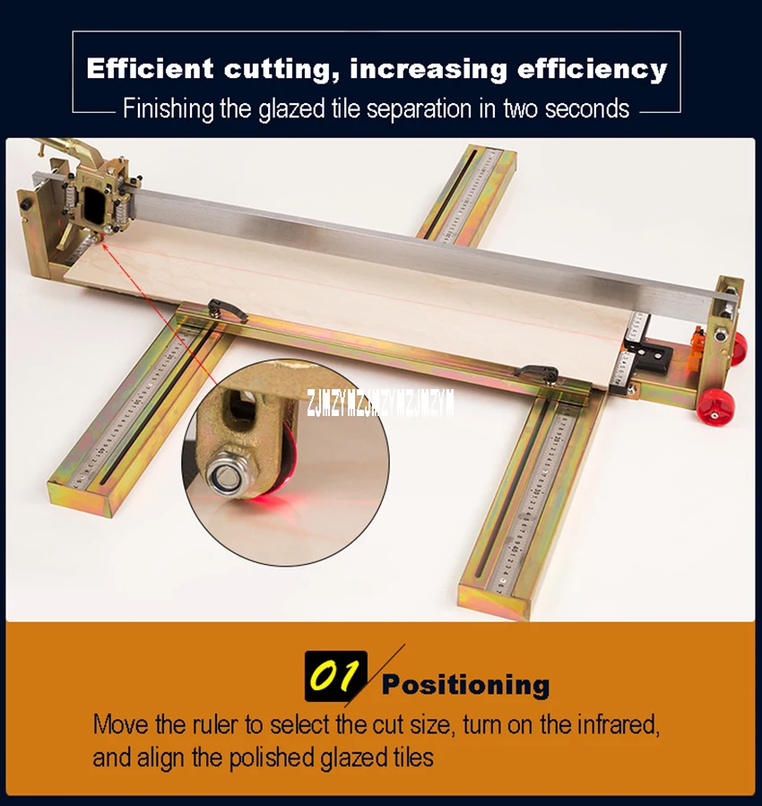 Лазерный инфракрасный ручной плиткорезец, полностью стальной бытовой плиткорезец 800 мм, керамический фарфоровый напольный станок для резки стен, ручные инструменты