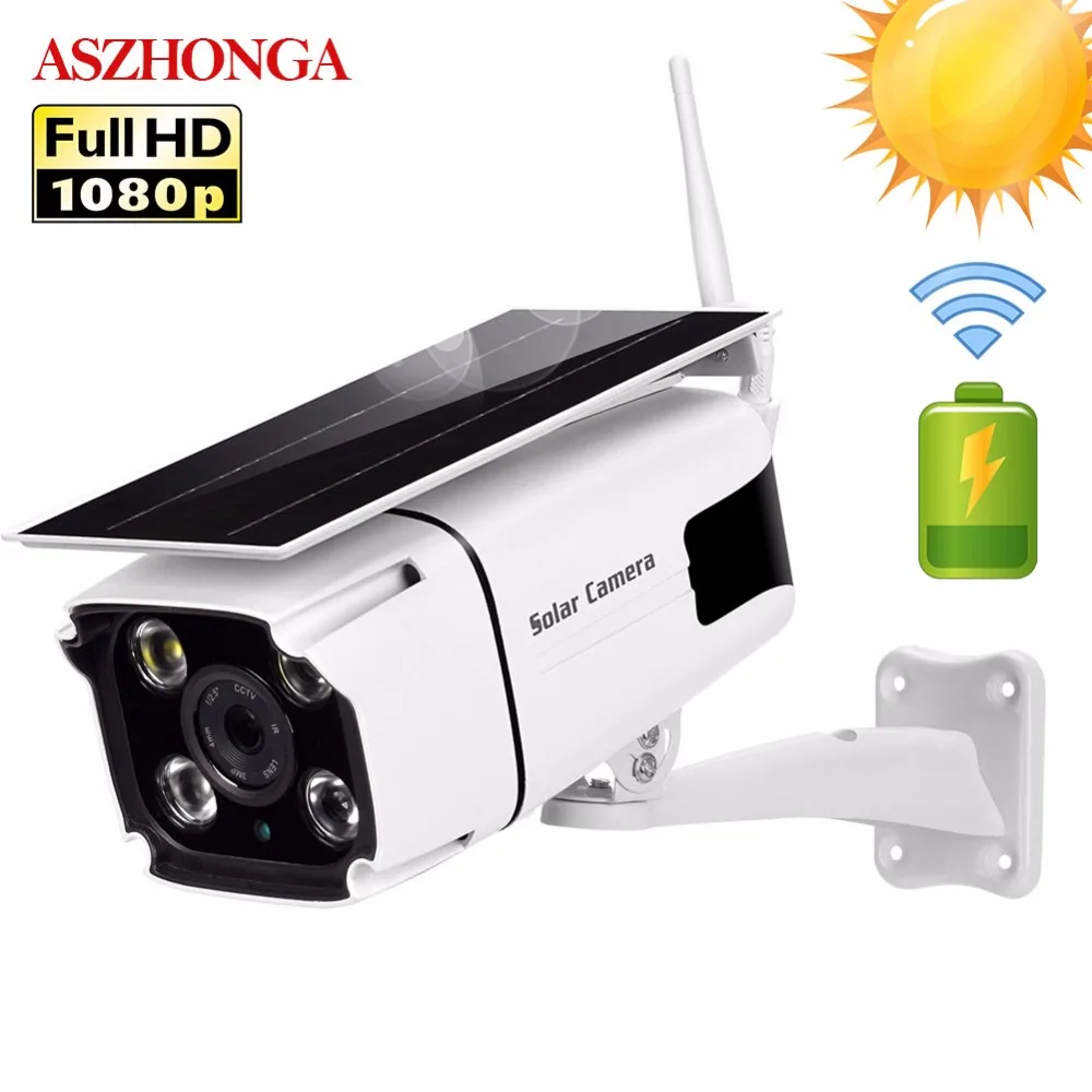 Ip камера видеонаблюдения с солнечной батареей 1080P HD беспроводная Wi Fi