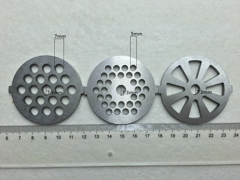 

3 piece plate net knife meat grinder parts for vitek Universal variety of models 380 382 383 385 386 387 388 Etc