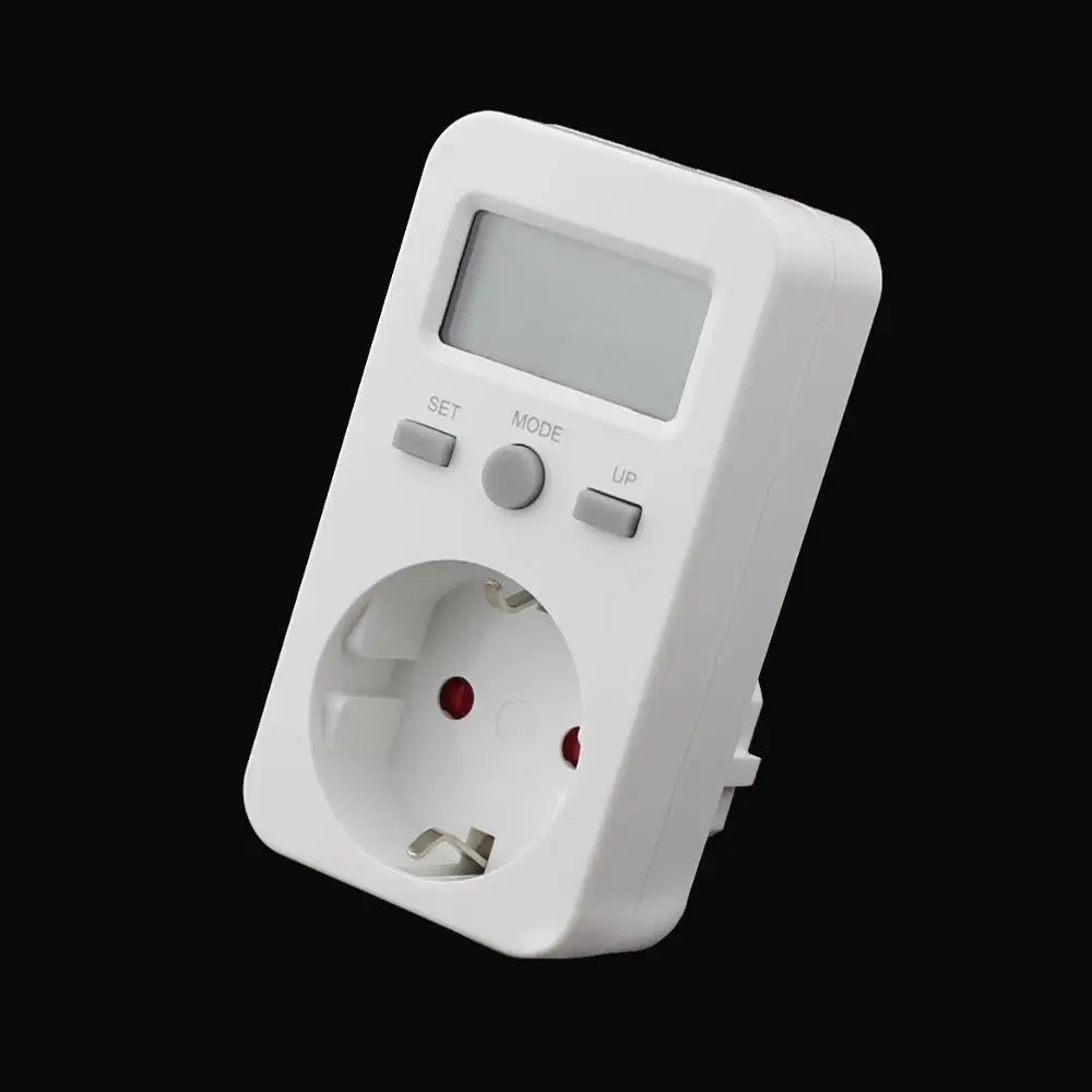 Digital Energy Meter Socket Plug-in Electric Power Meter Energy tester Monitor checker LCD Display EU Plug 230V-50Hz 16A 1