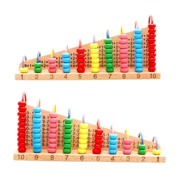 

Wooden children's abacus calculation rack Multifunctional early education teaching aids mathematics learning toys