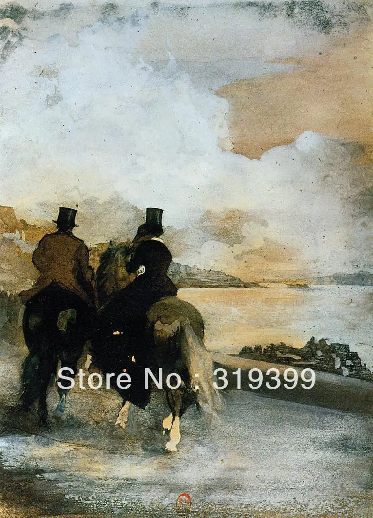 

Oil Painting Reproduction on Linen Canvas,Two Riders by a Lake by edgar degas ,Free DHL Shipping,100%handmade