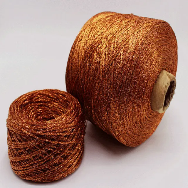500g Colorful METALLIC YARN Mercerization threads Cotton yarn for