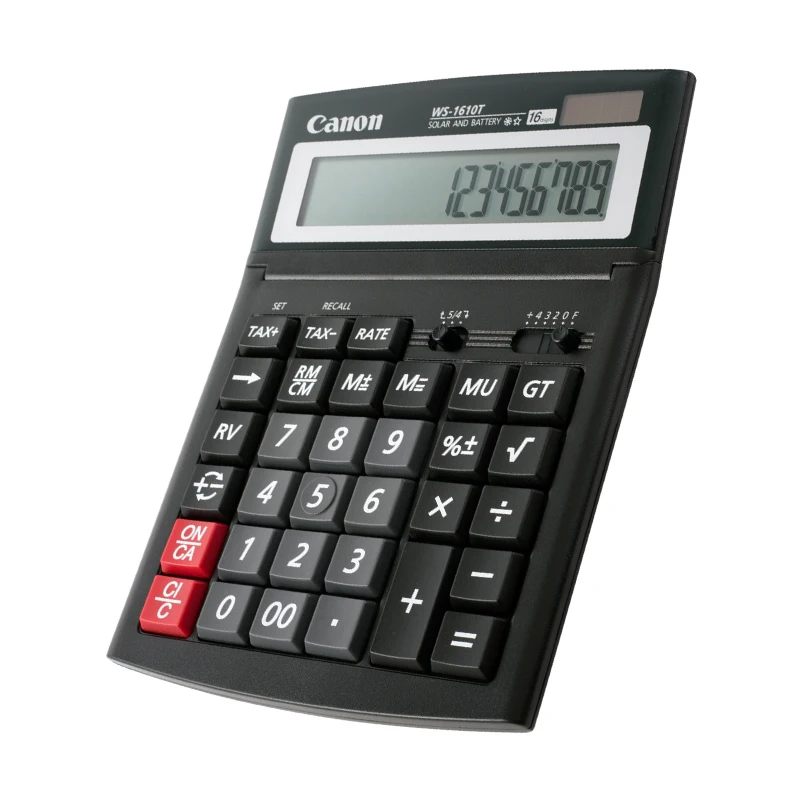 1 قطعة كانون WS-1610T آلة حاسبة إلكترونية الشمسية الأعمال مكتب المالية 16 أرقام كبيرة/شاشة/زر المحاسبة ضريبة معدل