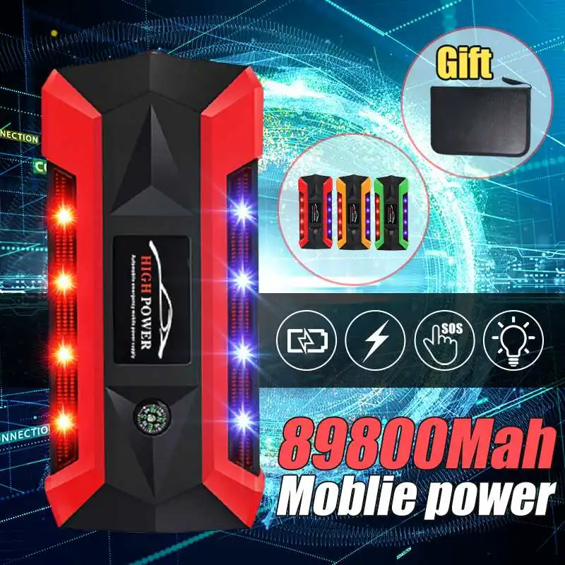 

89800mAh Multi-function Start Jumper Emergency Car Battery Booster Best Car Jump Starter High Power Portable Car Charger
