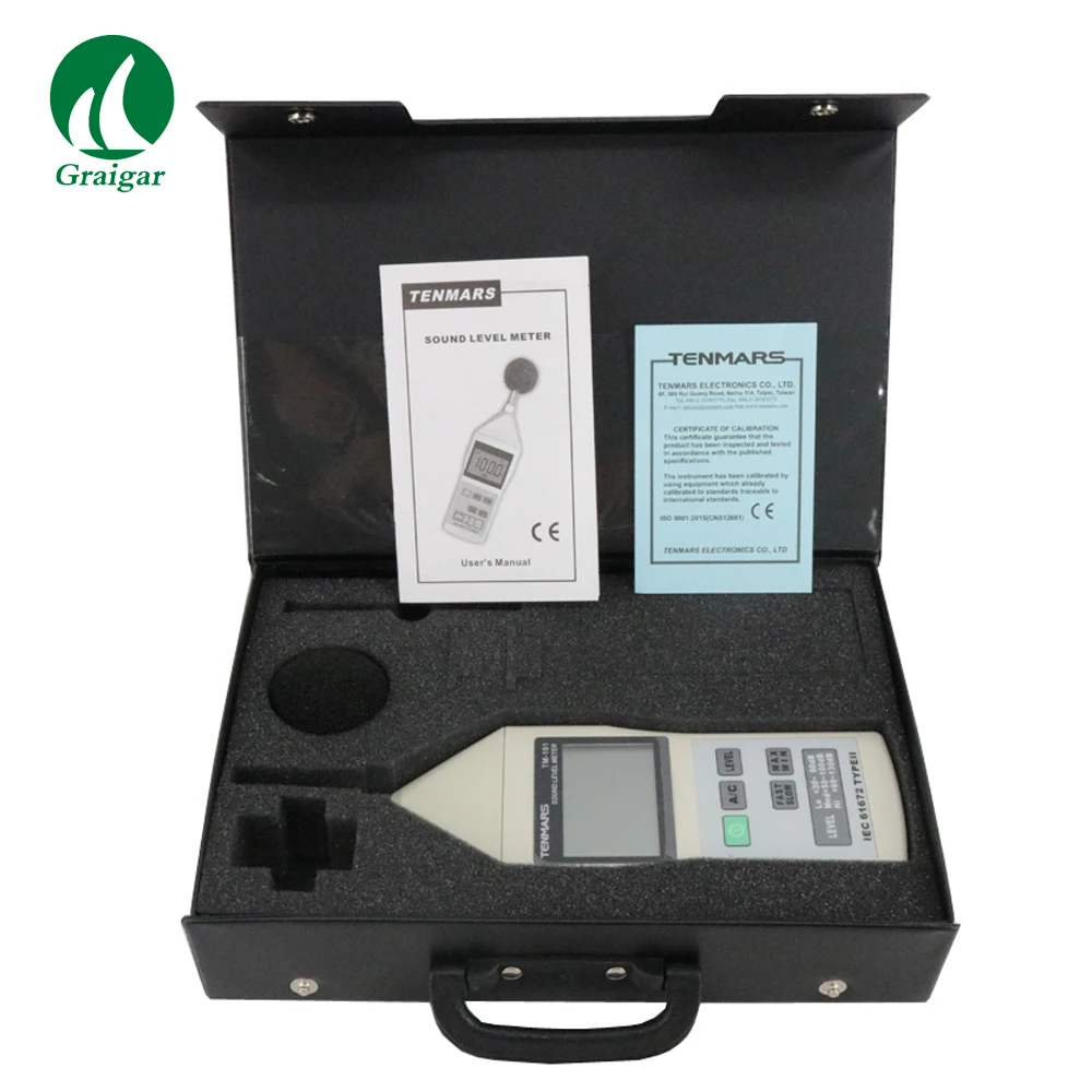 TM-101 Sound Level Meter  IEC 61672, Type II . LO, MED, HI ranges. AC/DC Signal Output