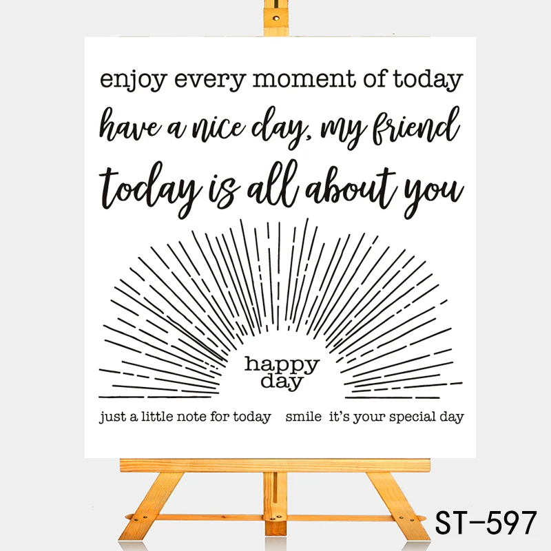 

ZhuoAng Enjoy today Transparent Clear Stamps / Silicone Seals for DIY Scrapbooking photo album/Card Making Stencil