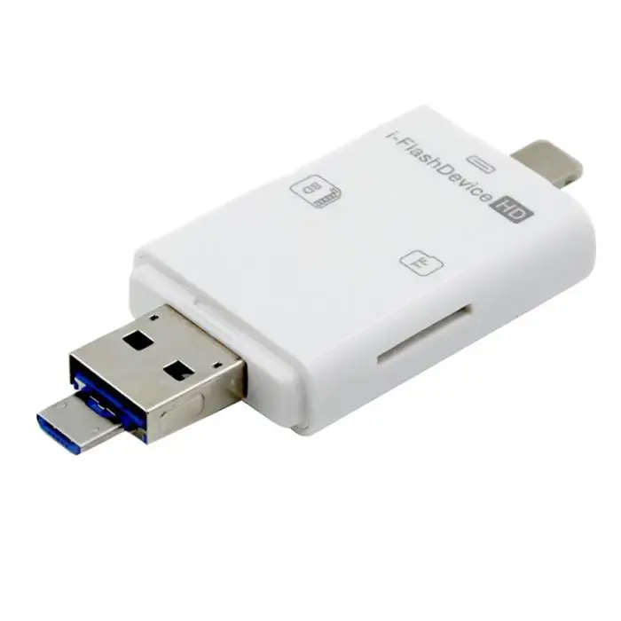 3 в 1 SD Card Reader адаптер Универсальный USB для iPhone iPad ПК компьютер @ JH