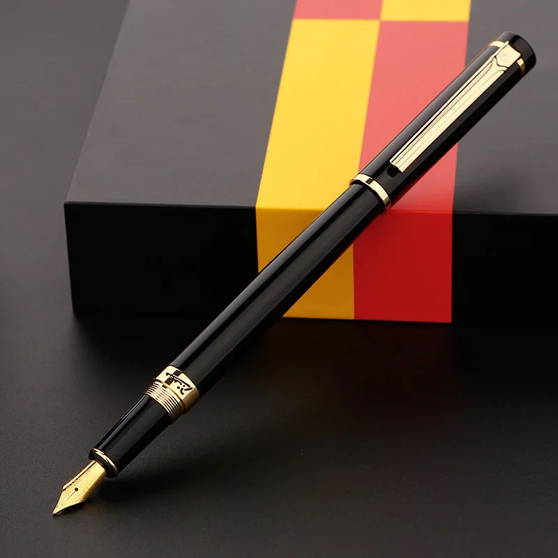 Picasso Pimio 908 Century Pioneer Luxury Black and Gold Clip 0.5 Iridium Nib Fountain Pen with Original Gift Box Ink Metal Pens Picasso Pimio 908 Century Pioneer Luxury Black and Gold Clip 0.5 Iridium Nib Fountain Pen with Original Gift Box Ink Metal Pens