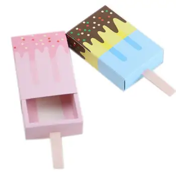 

Adeeing 50 Pcs/lo't Cute Creative Ice Cream Candy Boxes Mini Gift Bags Decoration