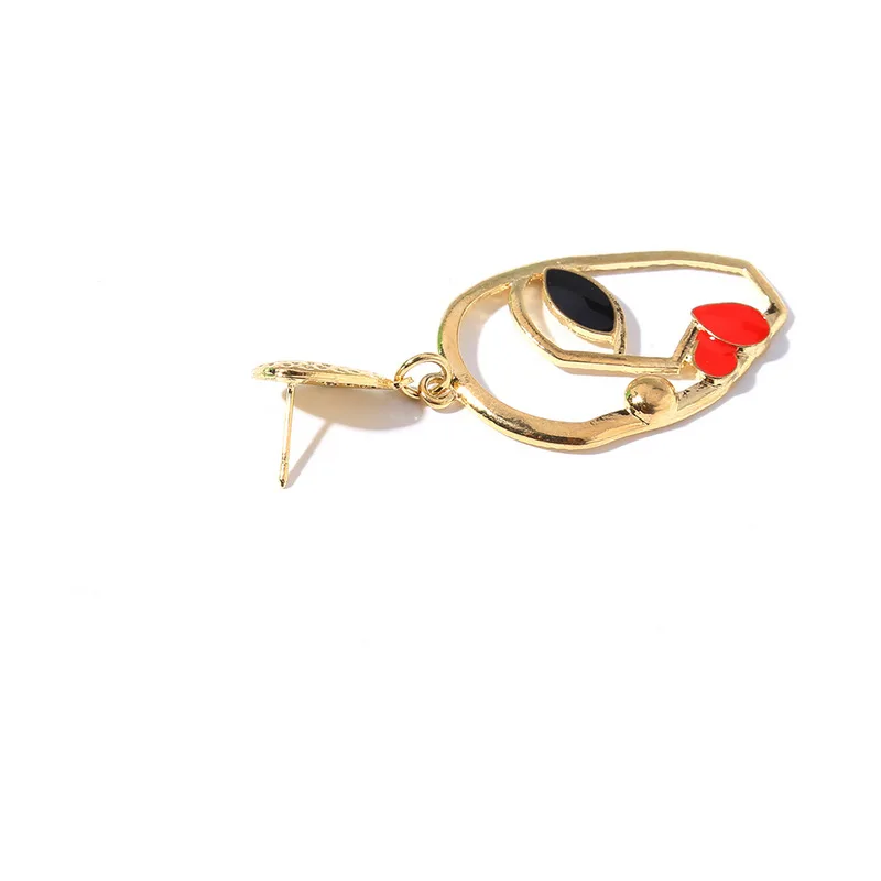 Top Selling Simple Human Face Earring Womens Metal Earrings For Girls
