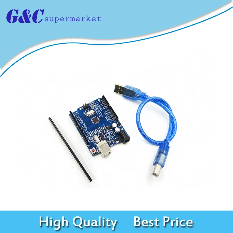 

One set UNO R3 ATmega328P CH340G USB Driver Board With USB Cable Compatible For Arduino DIY