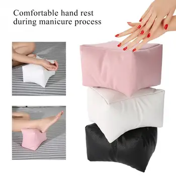 

Pro Nail Art Table Hand Pillow White/Black/Pink PU Leather Arm Rest Cushion Salon Manicure Tool Hand Rests Nail Care Pillow