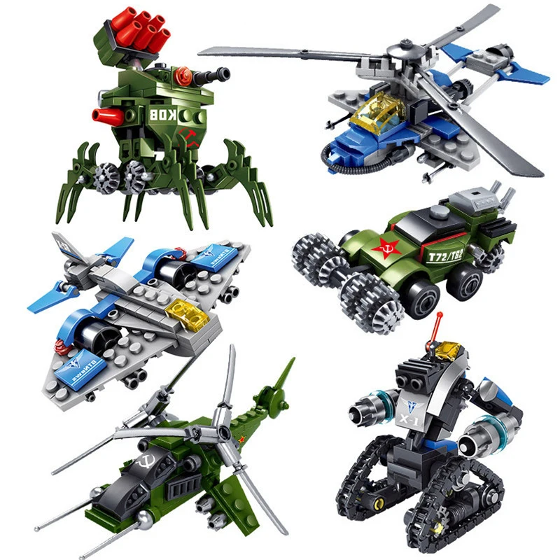 

Kazi Building Blocks War Military Tanks Aircraft Assembly Blocks Red Alert Educational Toys for Children