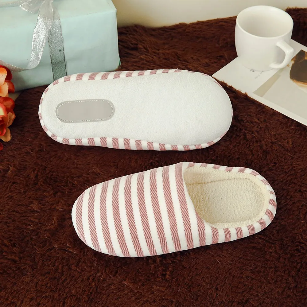 Женские тапочки с полосатой подошвой; мягкие домашние тапочки; теплая хлопковая обувь; женские домашние тапочки; обувь для спальни; A30