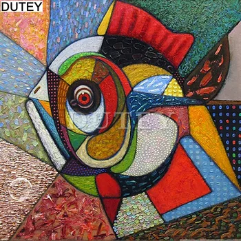 

Abstract Paint With Diamonds Full Square/Round Diamond Painting Fish Diamond Embroidery Cross Stitch Picture Of Rhinestones HYY