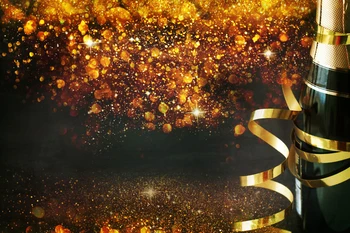 

Horizontal gold bokeh photography backdrops background for night party XT-3776