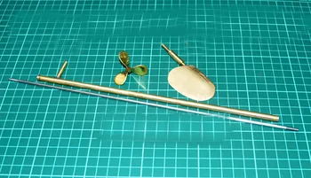 

1Set Hand-made RC Boat Modified Shafting Assembly Copper 39mm Propeller+3mm Drive Shaft Length 300mm+Shaft Sleeve+Copper Rudder