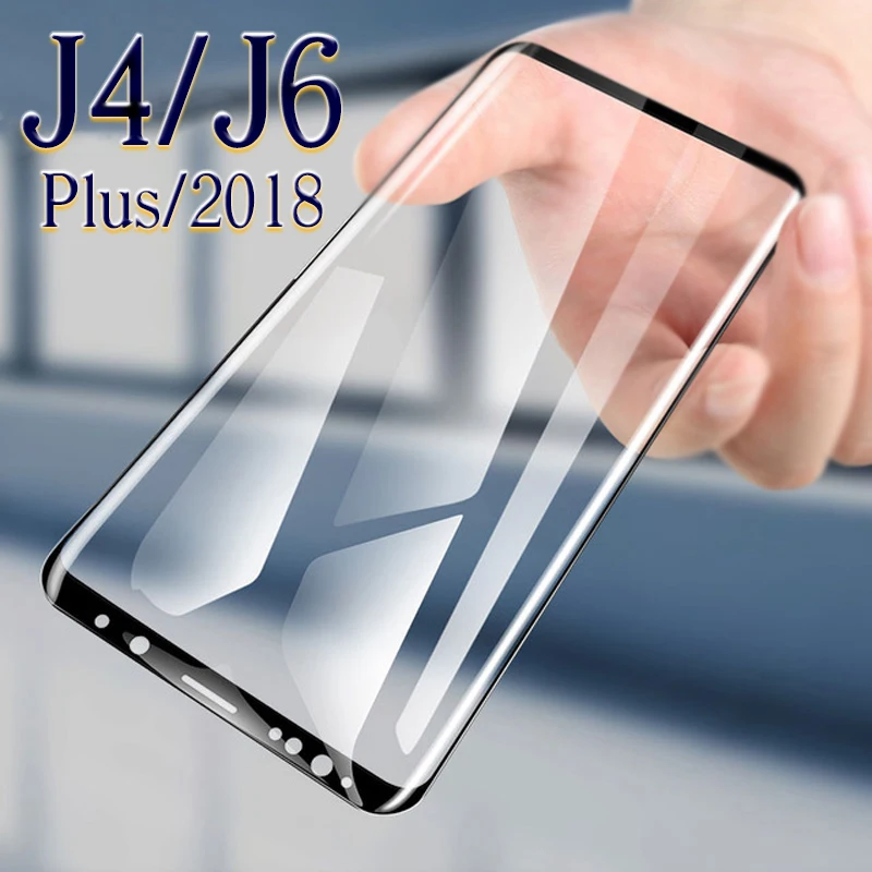 

Protective Glass For Galaxy J6 Plus Screen Protector On Galxy J 4 6 J4 4J 6J Plus 2018 J4Plus J6Plus Tempered Glas 9H Full Cover