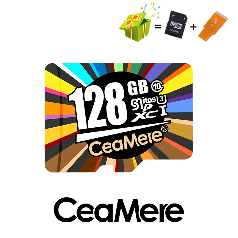 CeaMere карта памяти 256 ГБ 128 Гб 64 Гб U3 UHS-3 32 ГБ Micro sd карта класс 10 UHS-1 флэш-карта памяти Microsd TF/sd карта s для планшета