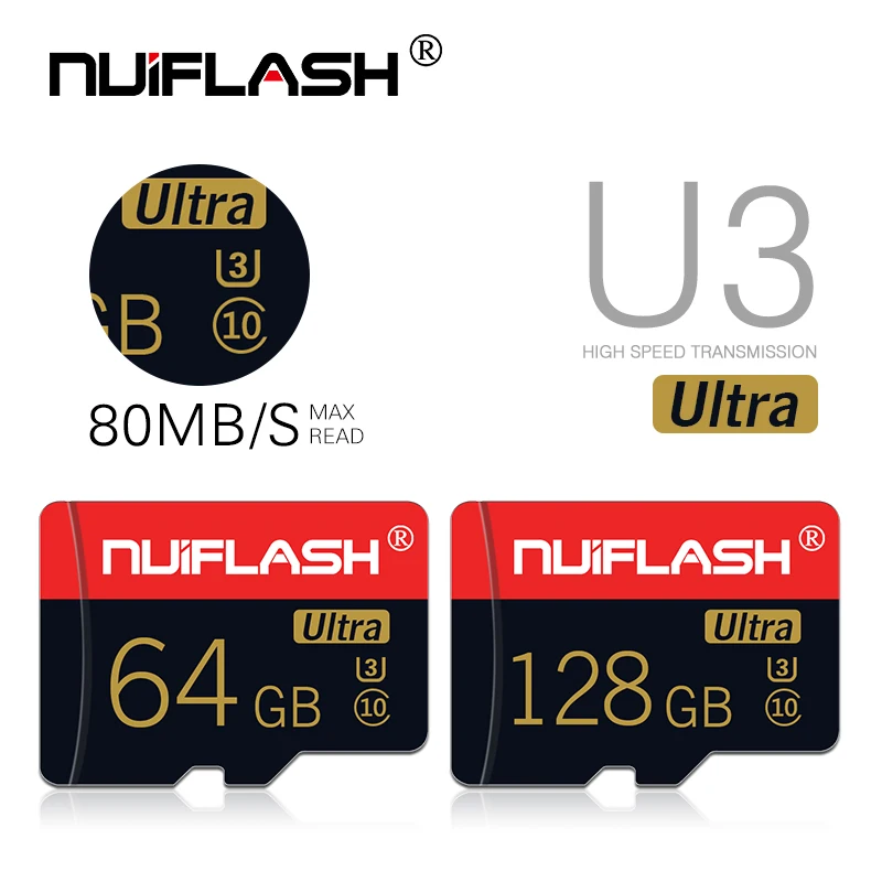 Nuiflash карта памяти 32 64 128 Гб Micro SD 128 ГБ 32 ГБ 64 Гб 256 ГБ 512 Гб Micro SD карта SD/TF флэш-карта microSD карт для телефона