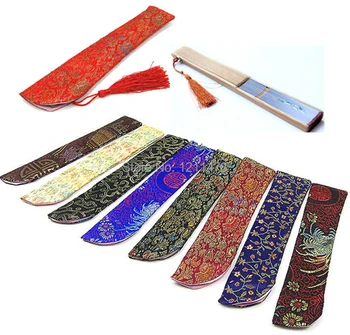 

Beautiful silk brocade hand fan decorative sheath for hand fan decor and protection