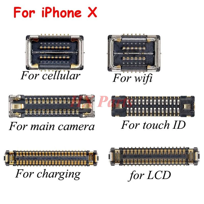 

For iPhone X Ten 10 On Motherboard FPC Connector Socket Cellular Wifi Back Camera Charging LCD Socket Repair Parts