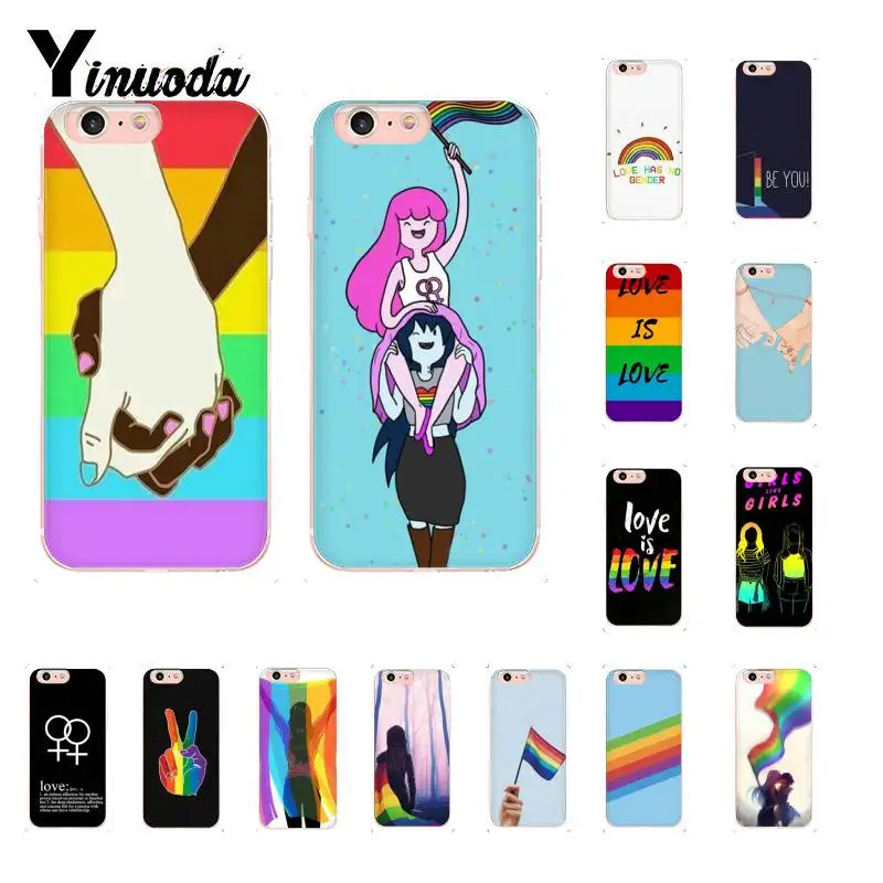 

Yinuoda Gay Lesbian LGBT Rainbow Pride ART Customer High Quality Phone Case for iPhone 8 7 6 6S Plus X XS MAX 5 5S SE XR 10