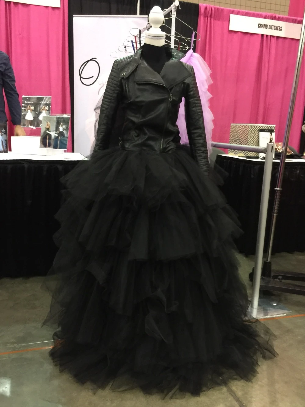 black tiered tulle skirt
