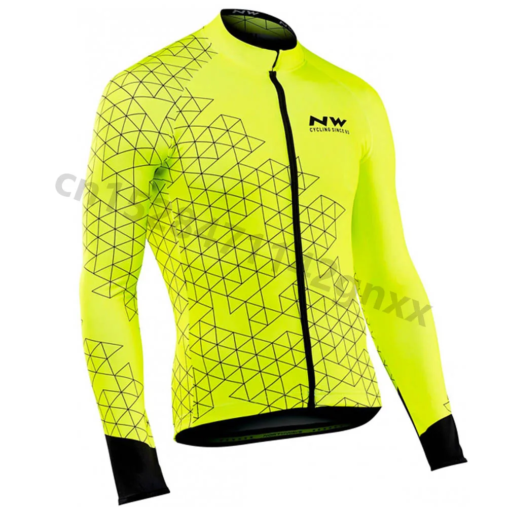 

NW Spring triathlon Men's Cycling Jersey 2019 Pro Long Sleeve Ropa Ciclismo MTB Bicycle Clothing Quick Dry Fluorescence Clothes
