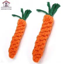 

Dog Toys Lovely Carrot Shape Bite Toys For Dog Pet Tooth Cleaning Safety Braided Cotton Rope Toy Interactive Dog Pet Toys XF0010