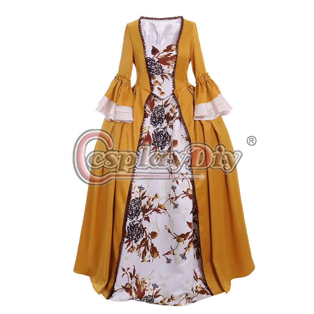 Cosplaydiy индивидуальный заказ Outlander Клэр Рэндалл желтый рококо бальное платье Marie Antoinette Принцесса Королева вечерние платья L320