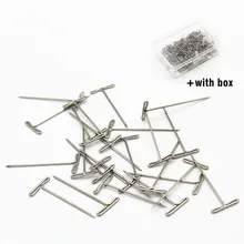 50 шт. т шпильки для парика на головка из вспененного материала стиль 32 мм длинные Т-шпильки Инструменты для укладки парика дисплей волос салон